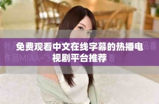 免費(fèi)觀看中文在線字幕的熱播電視劇平臺(tái)推薦