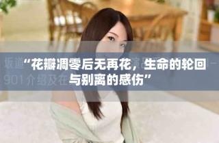 “花瓣凋零后無再花，生命的輪回與別離的感傷”