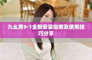 九幺黃9·1全新安裝指南及使用技巧分享