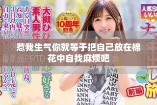 惹我生氣你就等于把自己放在棉花中自找麻煩吧