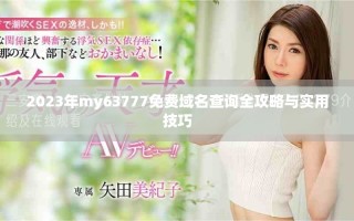 2023年my63777免費(fèi)域名查詢?nèi)ヂ耘c實用技巧