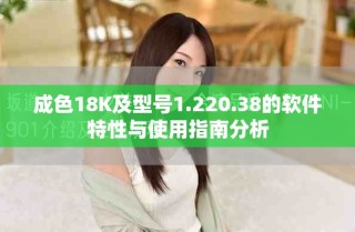 成色18K及型號(hào)1.220.38的軟件特性與使用指南分析