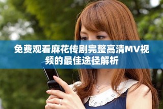 免費(fèi)觀看麻花傳劇完整高清MV視頻的最佳途徑解析