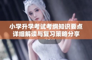 小學(xué)升學(xué)考試考綱知識(shí)要點(diǎn)詳細(xì)解讀與復(fù)習(xí)策略分享