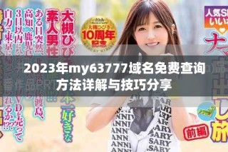 2023年my63777域名免費(fèi)查詢方法詳解與技巧分享