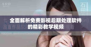全面解析免費(fèi)影視后期處理軟件的精彩教學(xué)視頻