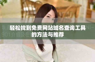 輕松找到免費(fèi)網(wǎng)站域名查詢工具的方法與推薦
