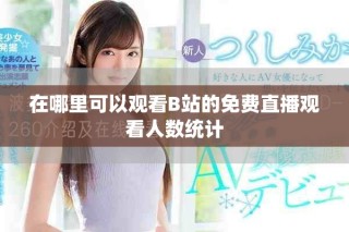在哪里可以觀看B站的免費(fèi)直播觀看人數(shù)統(tǒng)計(jì)