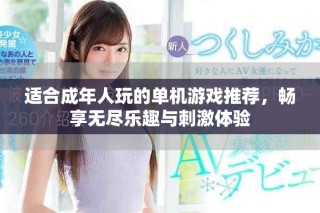適合成年人玩的單機游戲推薦，暢享無盡樂趣與刺激體驗
