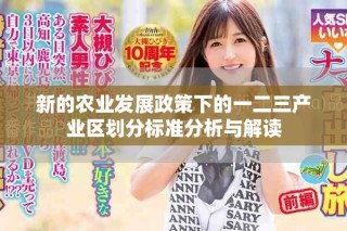 新的農業(yè)發(fā)展政策下的一二三產業(yè)區(qū)劃分標準分析與解讀