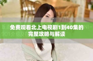 免費(fèi)觀看北上電視劇1到40集的完整攻略與解讀
