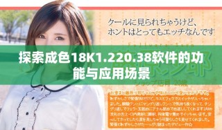 探索成色18K1.220.38軟件的功能與應(yīng)用場景