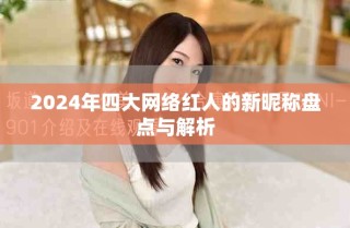 2024年四大網(wǎng)絡(luò)紅人的新昵稱盤點(diǎn)與解析