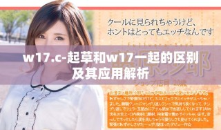 w17.c-起草和w17一起的區(qū)別及其應(yīng)用解析