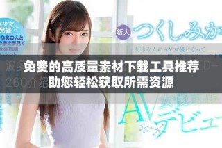 免費(fèi)的高質(zhì)量素材下載工具推薦助您輕松獲取所需資源