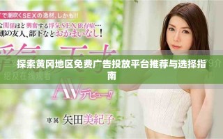 探索黃岡地區(qū)免費(fèi)廣告投放平臺推薦與選擇指南