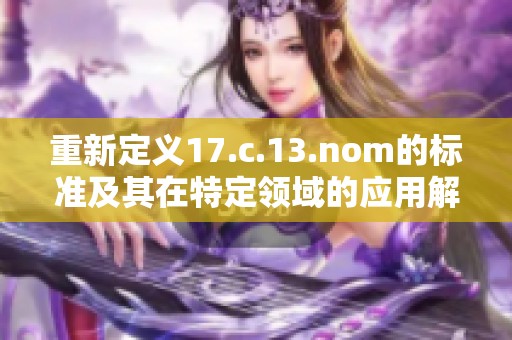 重新定義17.c.13.nom的標(biāo)準(zhǔn)及其在特定領(lǐng)域的應(yīng)用解析