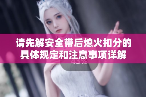 請先解安全帶后熄火扣分的具體規(guī)定和注意事項詳解