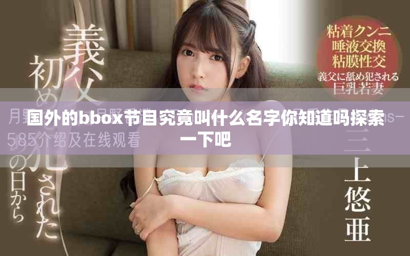 國外的bbox節(jié)目究竟叫什么名字你知道嗎探索一下吧