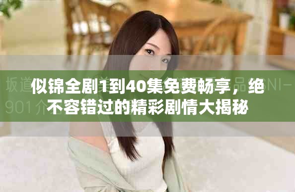 似錦全劇1到40集免費暢享，絕不容錯過的精彩劇情大揭秘