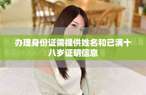 辦理身份證需提供姓名和已滿十八歲證明信息