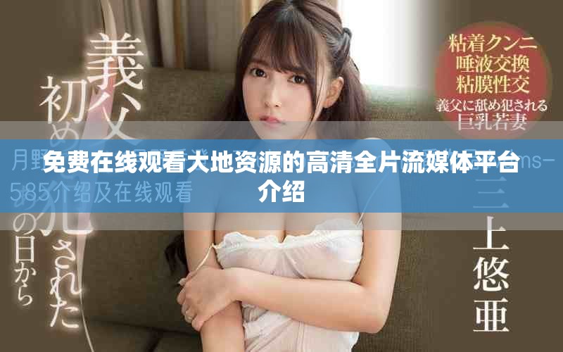 免費在線觀看大地資源的高清全片流媒體平臺介紹